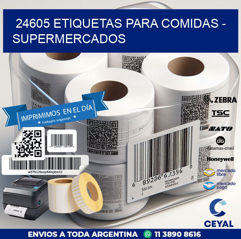 24605 ETIQUETAS PARA COMIDAS - SUPERMERCADOS