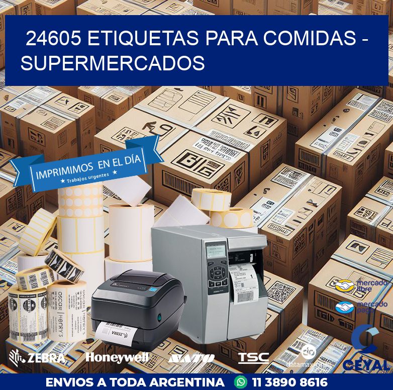 24605 ETIQUETAS PARA COMIDAS - SUPERMERCADOS