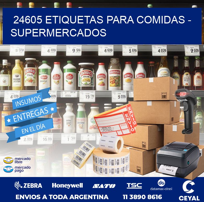24605 ETIQUETAS PARA COMIDAS – SUPERMERCADOS