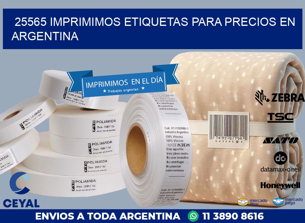 25565 IMPRIMIMOS ETIQUETAS PARA PRECIOS EN ARGENTINA