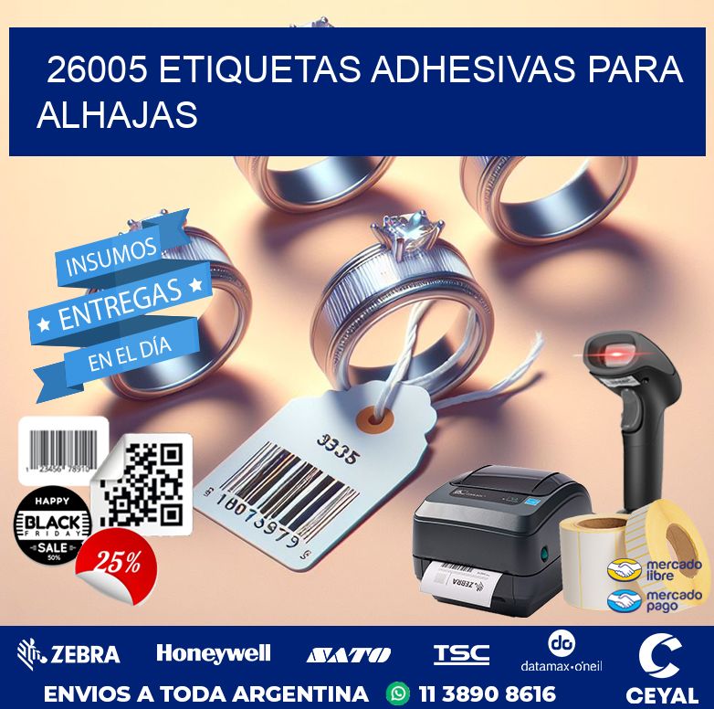 26005 ETIQUETAS ADHESIVAS PARA ALHAJAS