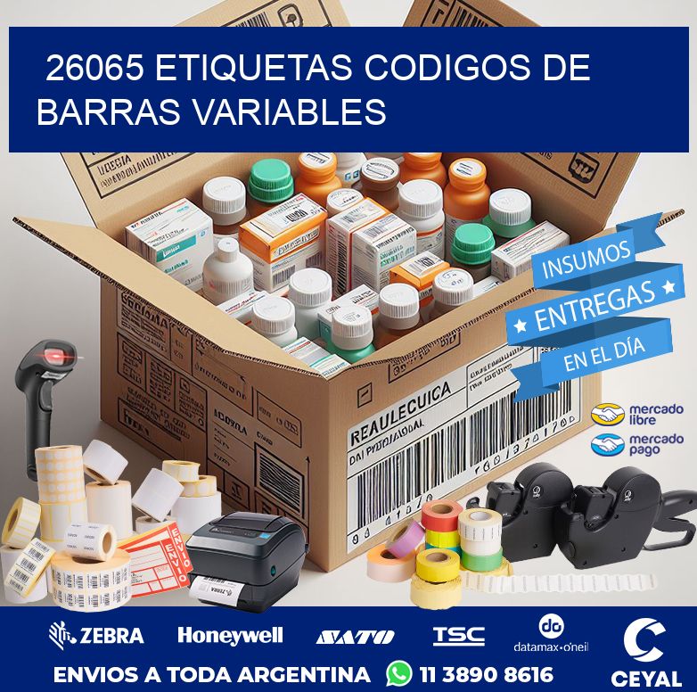 26065 ETIQUETAS CODIGOS DE BARRAS VARIABLES
