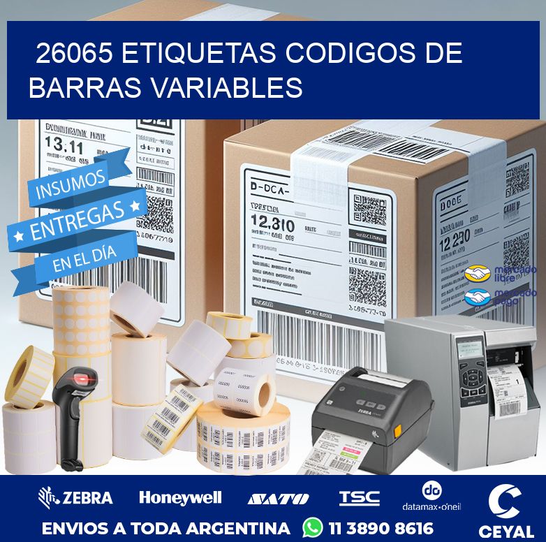 26065 ETIQUETAS CODIGOS DE BARRAS VARIABLES