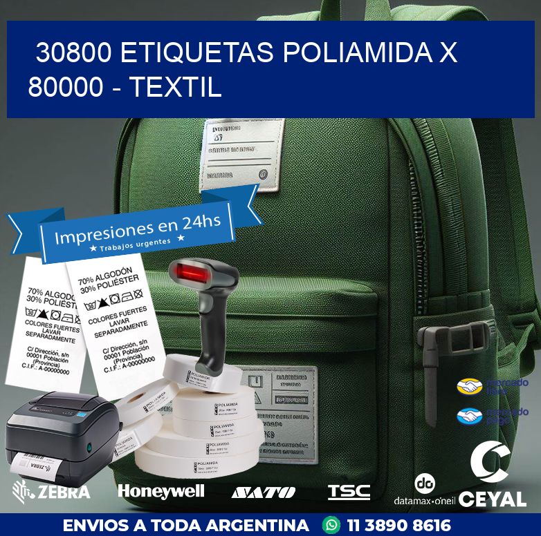 30800 ETIQUETAS POLIAMIDA X 80000 – TEXTIL