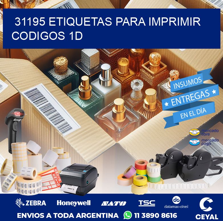 31195 ETIQUETAS PARA IMPRIMIR CODIGOS 1D