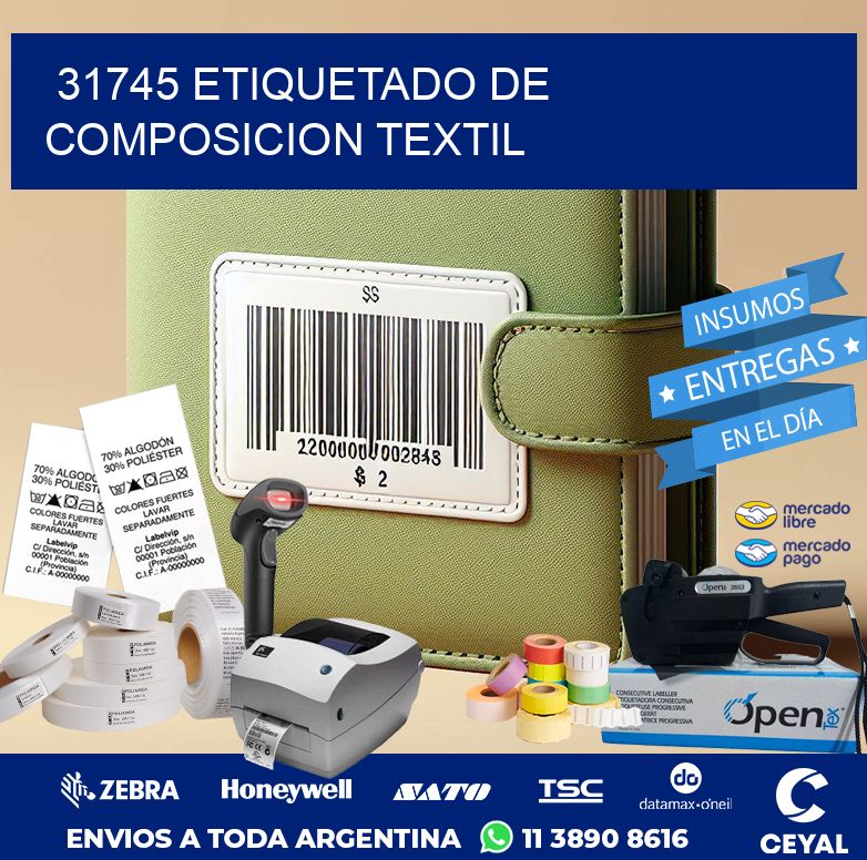 31745 ETIQUETADO DE COMPOSICION TEXTIL