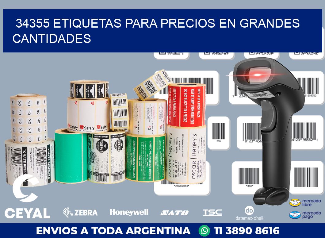 34355 ETIQUETAS PARA PRECIOS EN GRANDES CANTIDADES
