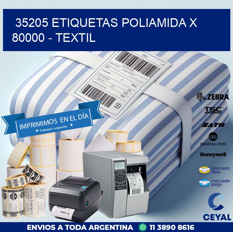 35205 ETIQUETAS POLIAMIDA X 80000 - TEXTIL