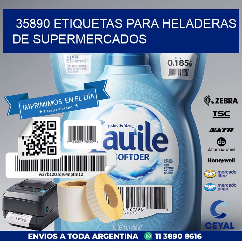 35890 ETIQUETAS PARA HELADERAS DE SUPERMERCADOS
