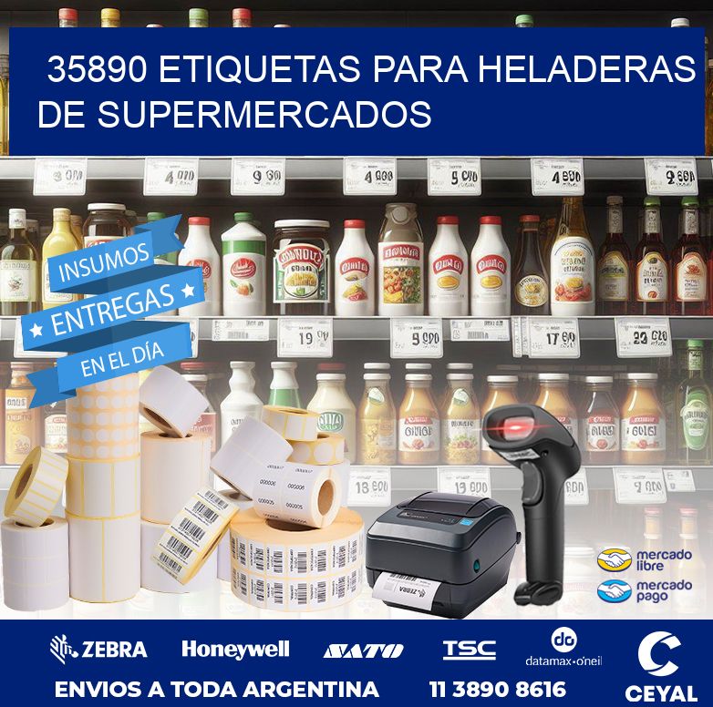 35890 ETIQUETAS PARA HELADERAS DE SUPERMERCADOS