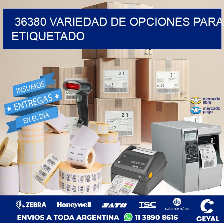 36380 VARIEDAD DE OPCIONES PARA ETIQUETADO