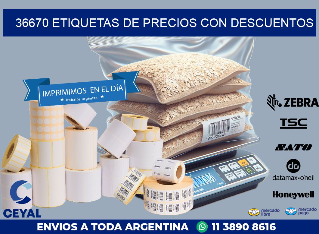 36670 ETIQUETAS DE PRECIOS CON DESCUENTOS