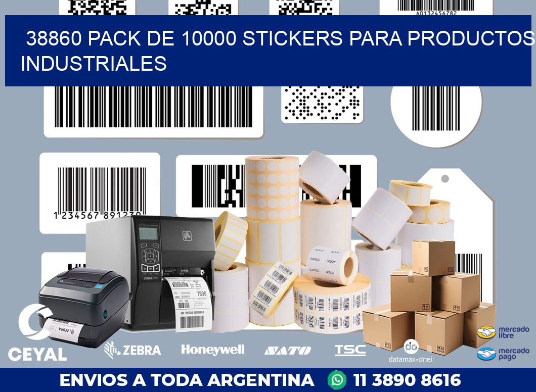 38860 PACK DE 10000 STICKERS PARA PRODUCTOS INDUSTRIALES