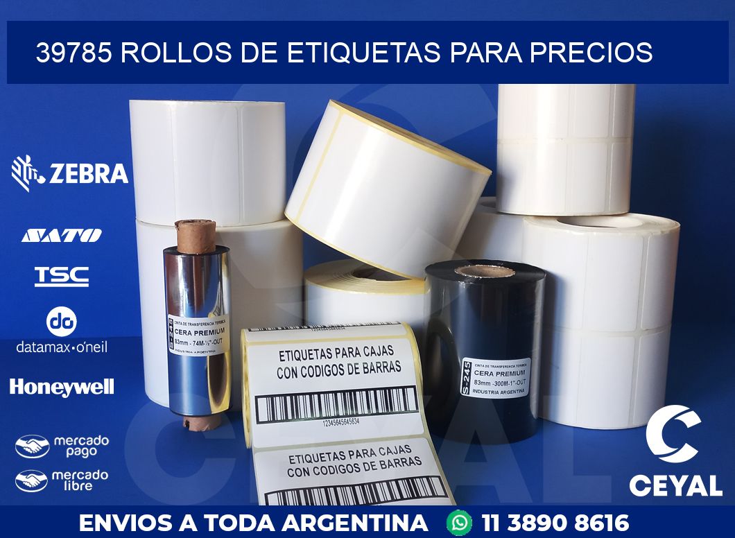 39785 ROLLOS DE ETIQUETAS PARA PRECIOS
