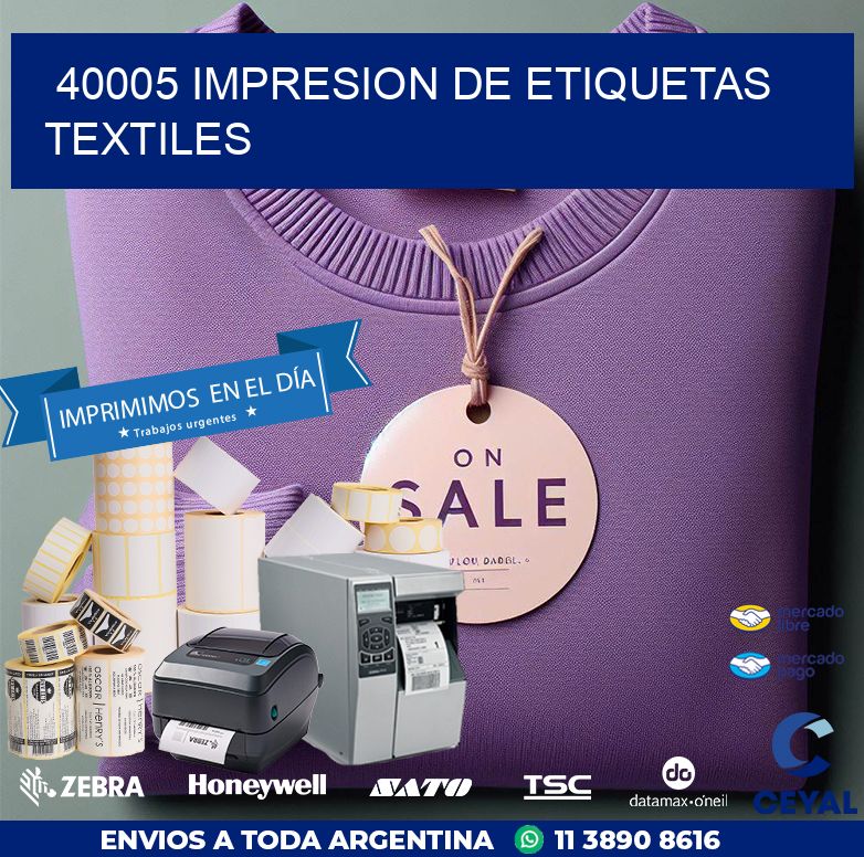 40005 IMPRESION DE ETIQUETAS TEXTILES