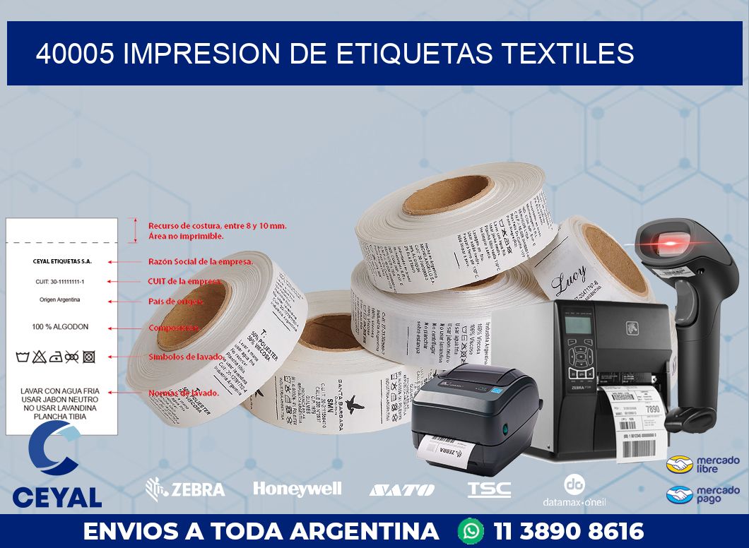 40005 IMPRESION DE ETIQUETAS TEXTILES