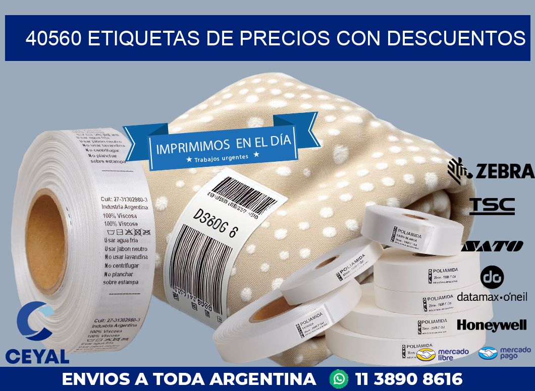 40560 ETIQUETAS DE PRECIOS CON DESCUENTOS
