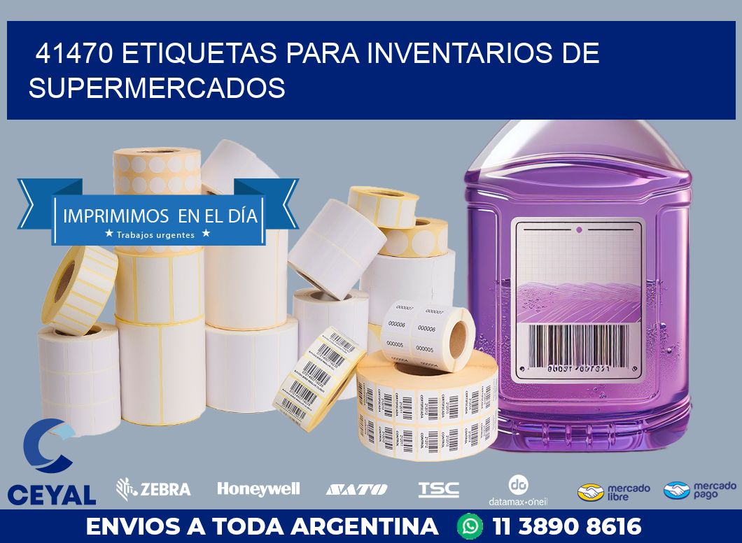 41470 ETIQUETAS PARA INVENTARIOS DE SUPERMERCADOS