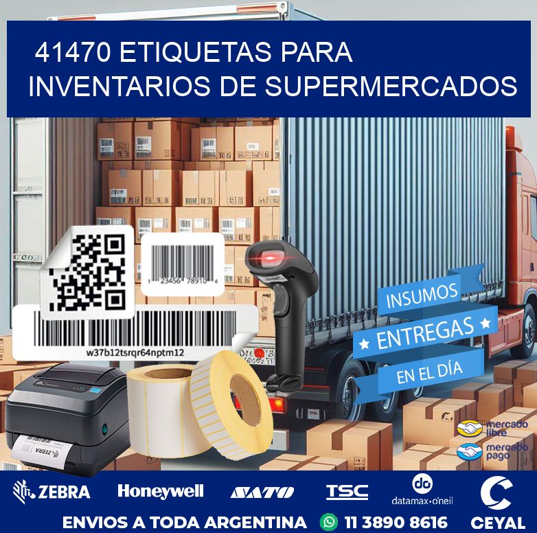 41470 ETIQUETAS PARA INVENTARIOS DE SUPERMERCADOS
