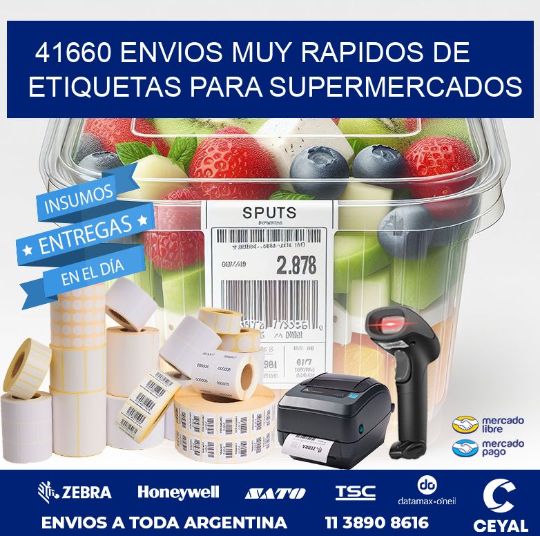 41660 ENVIOS MUY RAPIDOS DE ETIQUETAS PARA SUPERMERCADOS