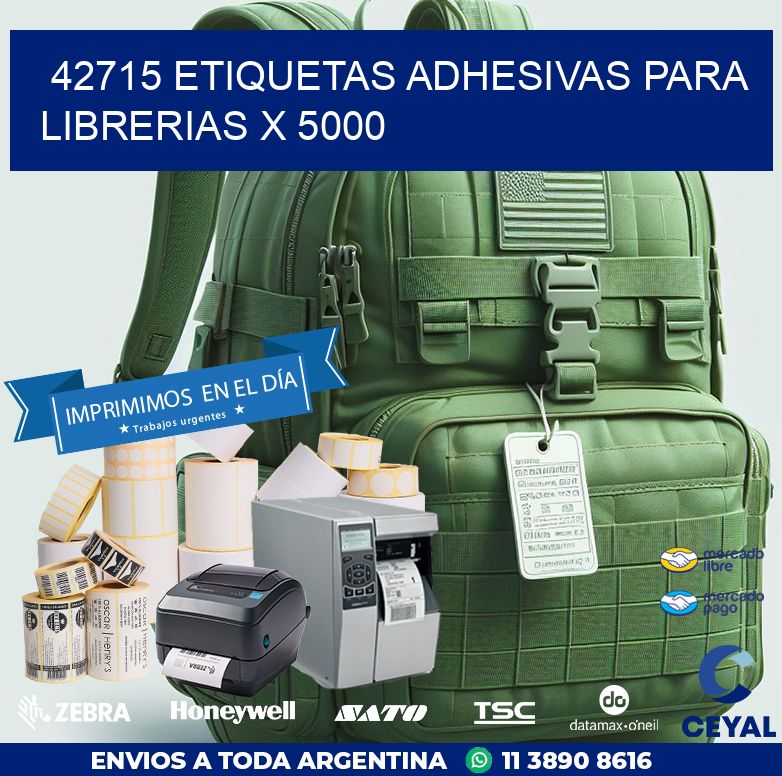 42715 ETIQUETAS ADHESIVAS PARA LIBRERIAS X 5000