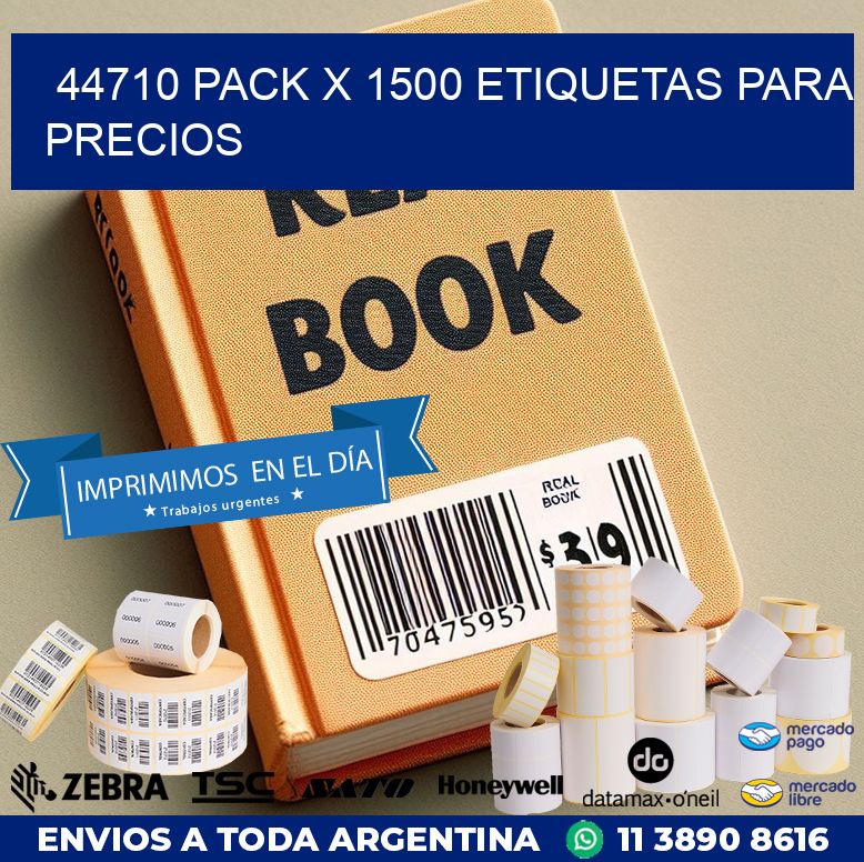 44710 PACK X 1500 ETIQUETAS PARA PRECIOS