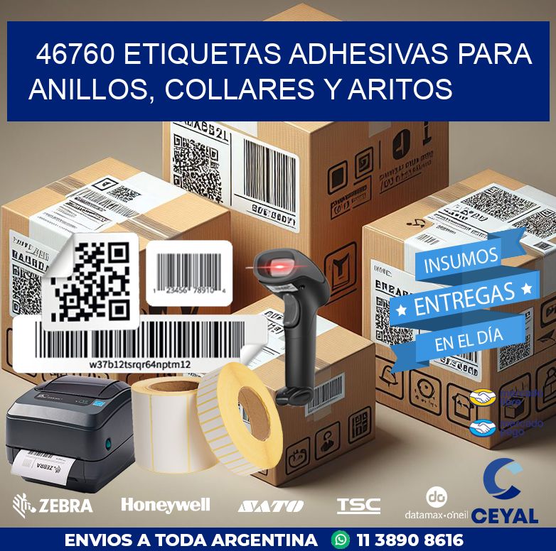 46760 ETIQUETAS ADHESIVAS PARA ANILLOS, COLLARES Y ARITOS