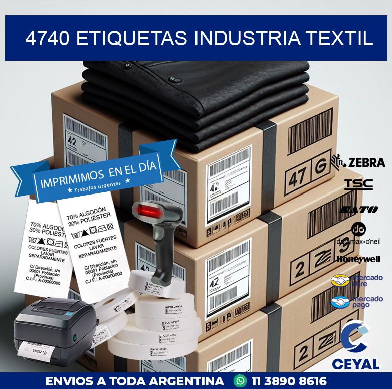 4740 ETIQUETAS INDUSTRIA TEXTIL