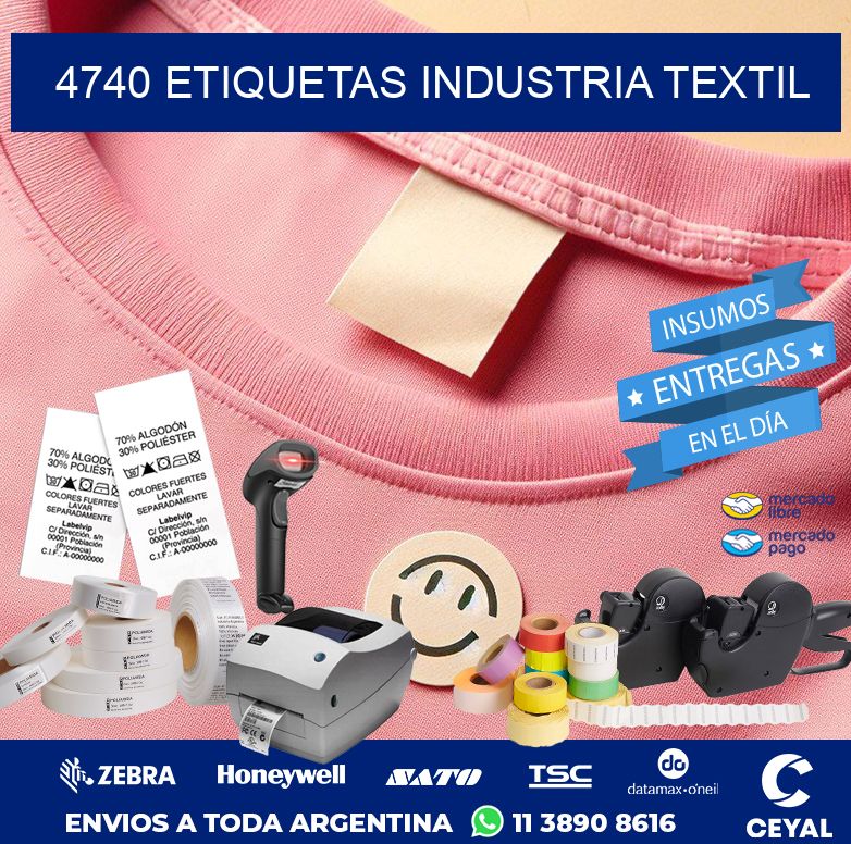 4740 ETIQUETAS INDUSTRIA TEXTIL