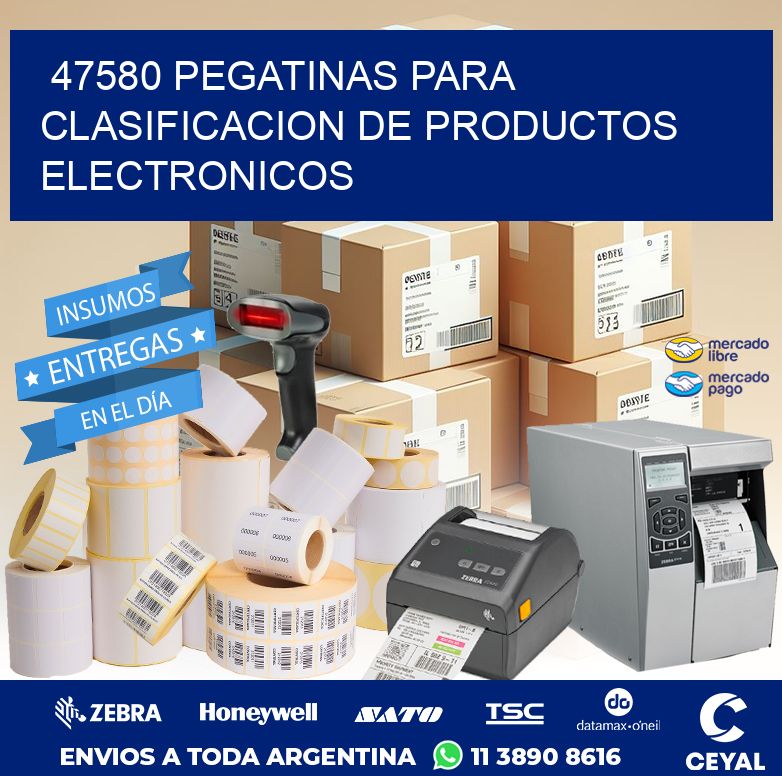 47580 PEGATINAS PARA CLASIFICACION DE PRODUCTOS ELECTRONICOS