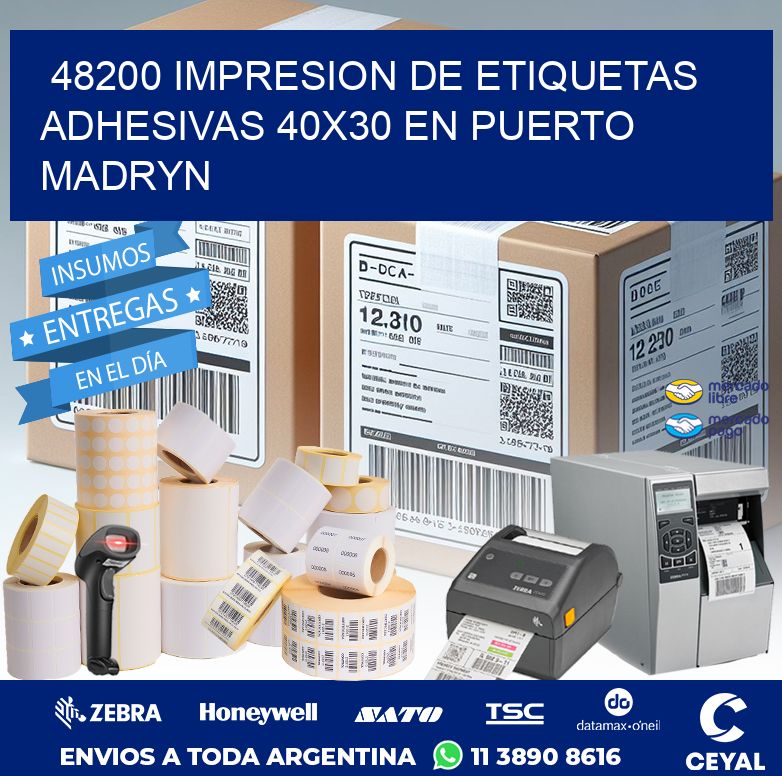 48200 IMPRESION DE ETIQUETAS ADHESIVAS 40X30 EN PUERTO MADRYN