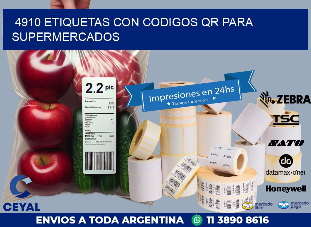 4910 ETIQUETAS CON CODIGOS QR PARA SUPERMERCADOS
