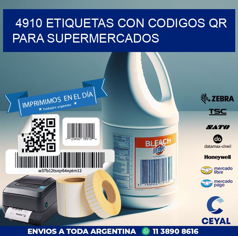 4910 ETIQUETAS CON CODIGOS QR PARA SUPERMERCADOS