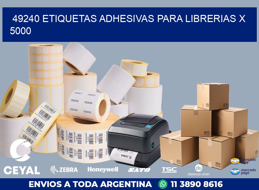 49240 ETIQUETAS ADHESIVAS PARA LIBRERIAS X 5000