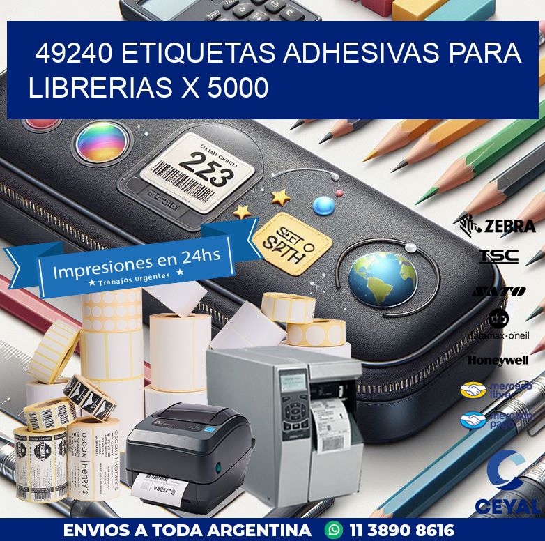 49240 ETIQUETAS ADHESIVAS PARA LIBRERIAS X 5000
