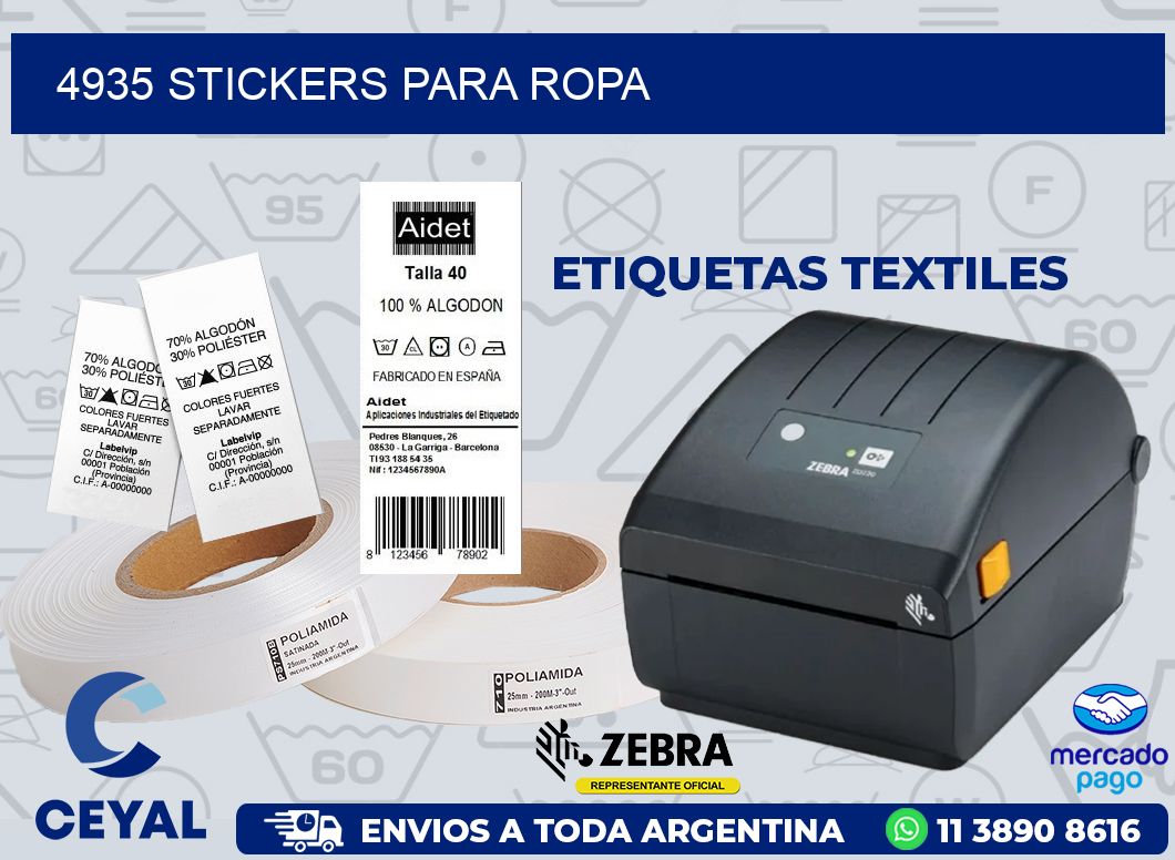 4935 STICKERS PARA ROPA