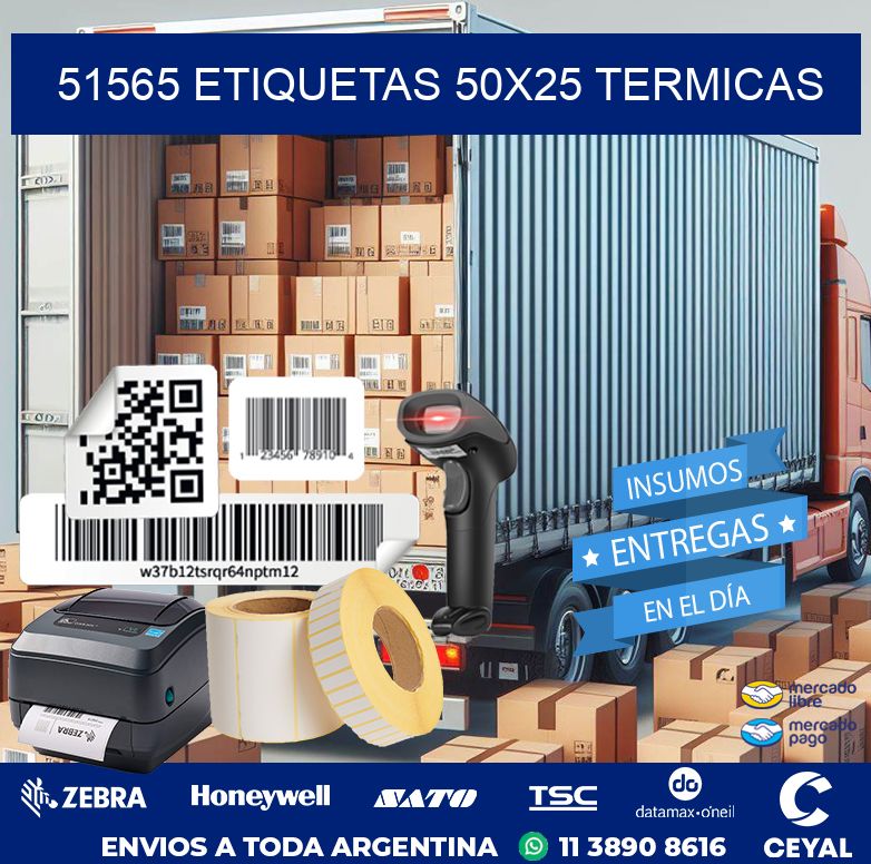 51565 ETIQUETAS 50X25 TERMICAS