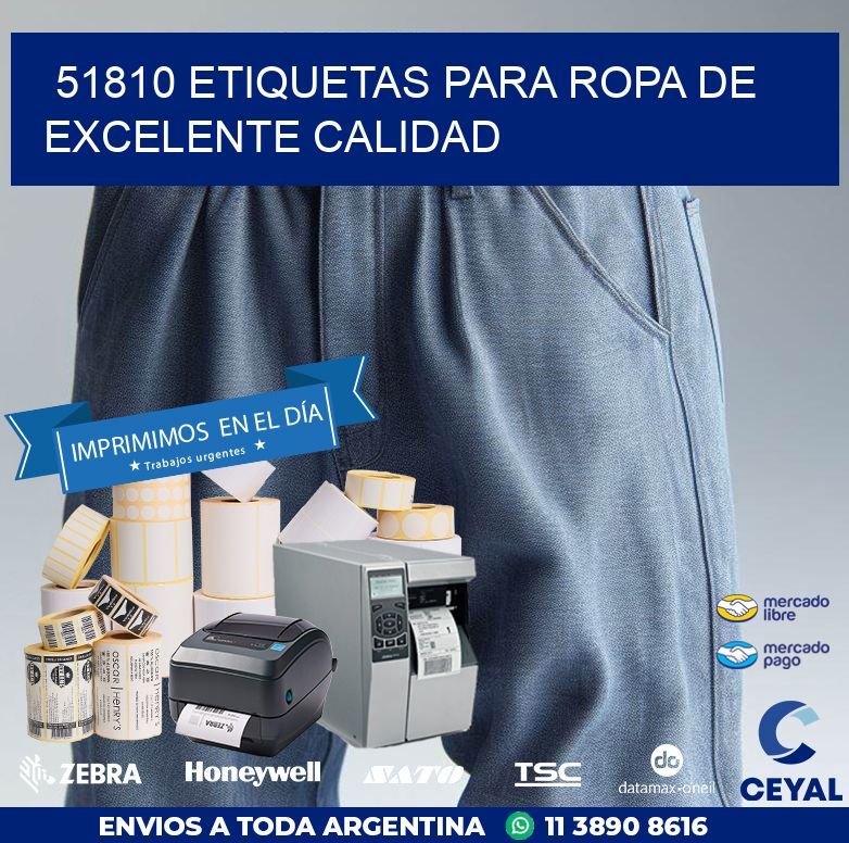 51810 ETIQUETAS PARA ROPA DE EXCELENTE CALIDAD