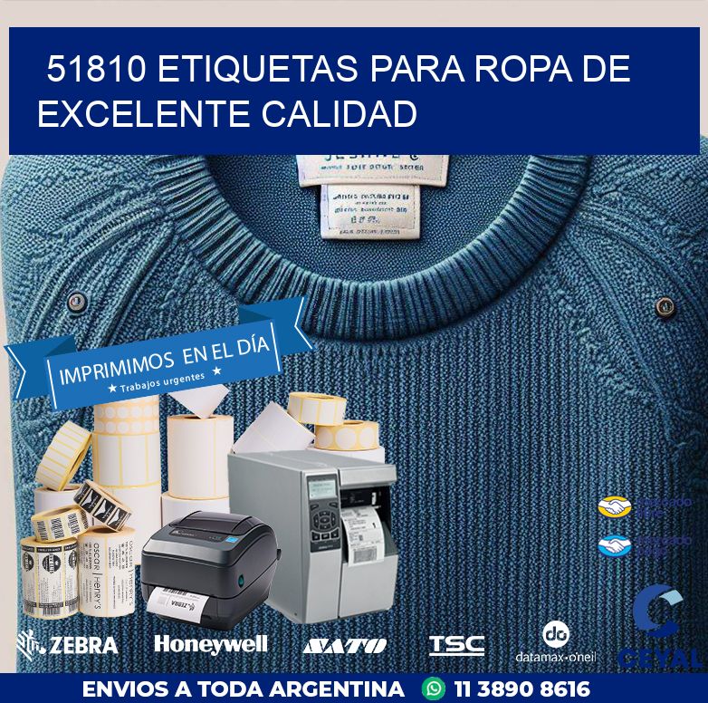 51810 ETIQUETAS PARA ROPA DE EXCELENTE CALIDAD