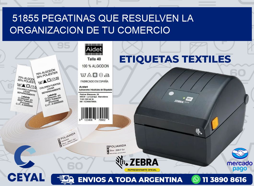 51855 PEGATINAS QUE RESUELVEN LA ORGANIZACION DE TU COMERCIO