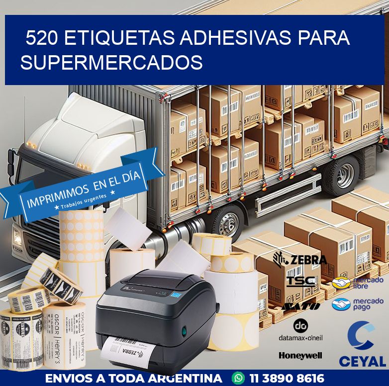 520 ETIQUETAS ADHESIVAS PARA SUPERMERCADOS