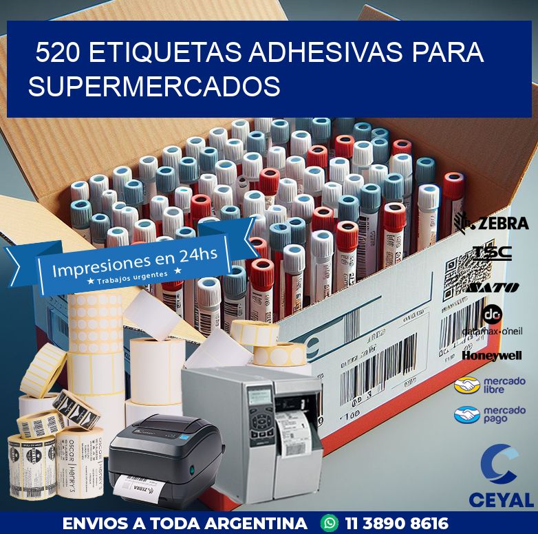 520 ETIQUETAS ADHESIVAS PARA SUPERMERCADOS