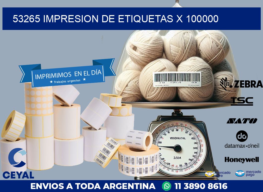 53265 IMPRESION DE ETIQUETAS X 100000