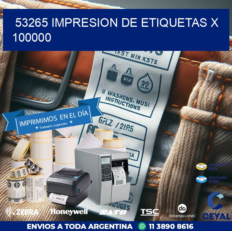 53265 IMPRESION DE ETIQUETAS X 100000