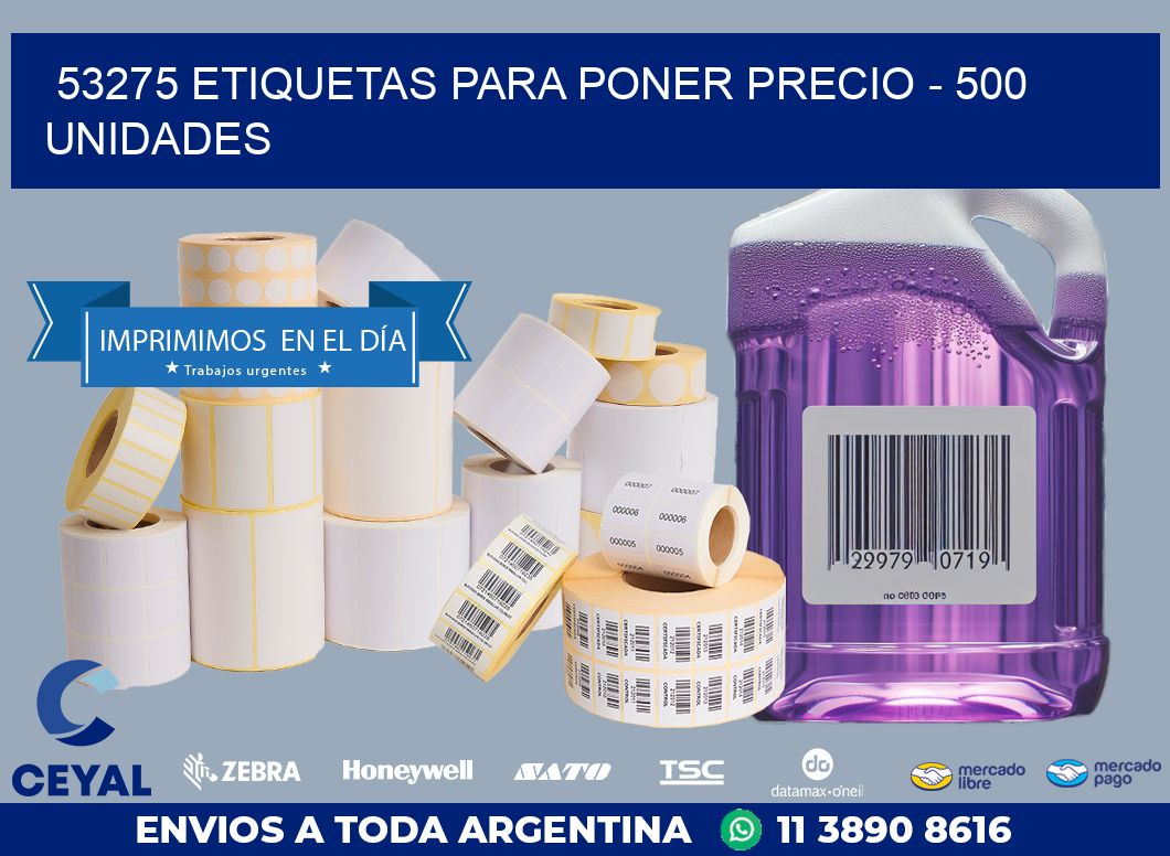 53275 ETIQUETAS PARA PONER PRECIO – 500 UNIDADES