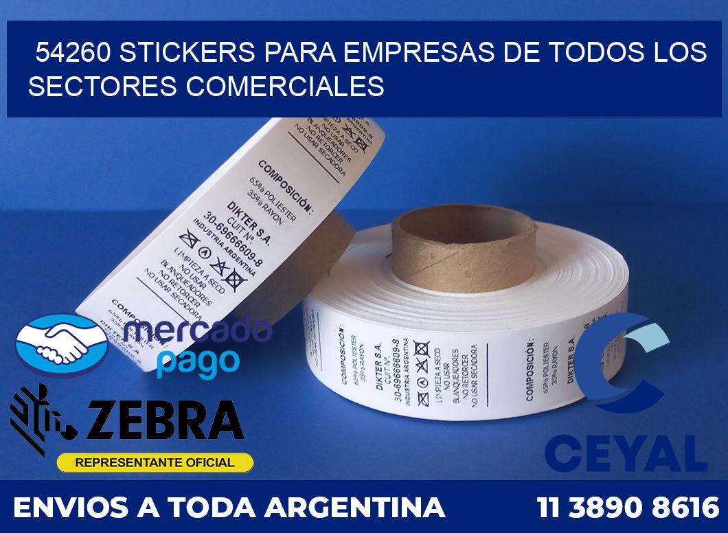 54260 STICKERS PARA EMPRESAS DE TODOS LOS SECTORES COMERCIALES