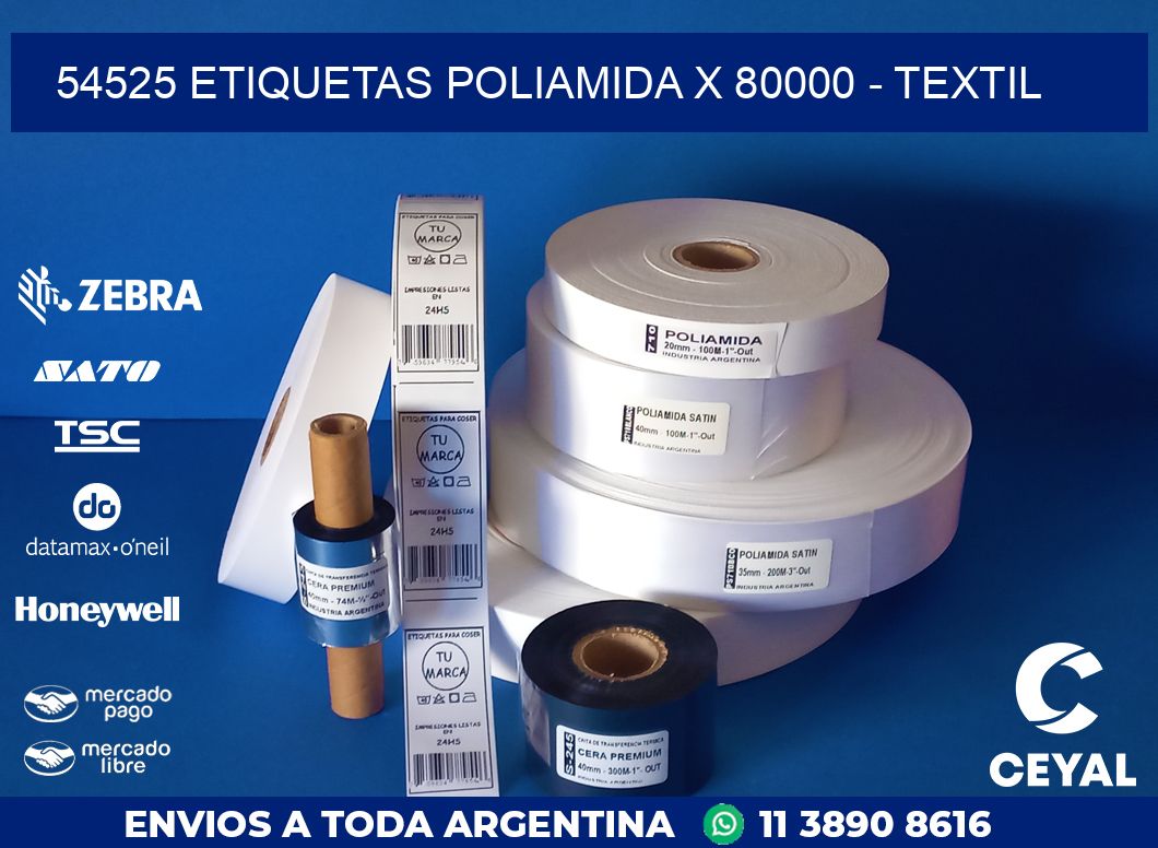 54525 ETIQUETAS POLIAMIDA X 80000 - TEXTIL