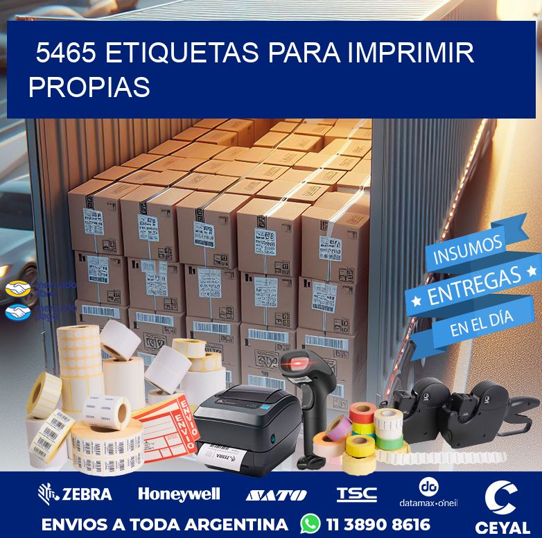5465 ETIQUETAS PARA IMPRIMIR PROPIAS