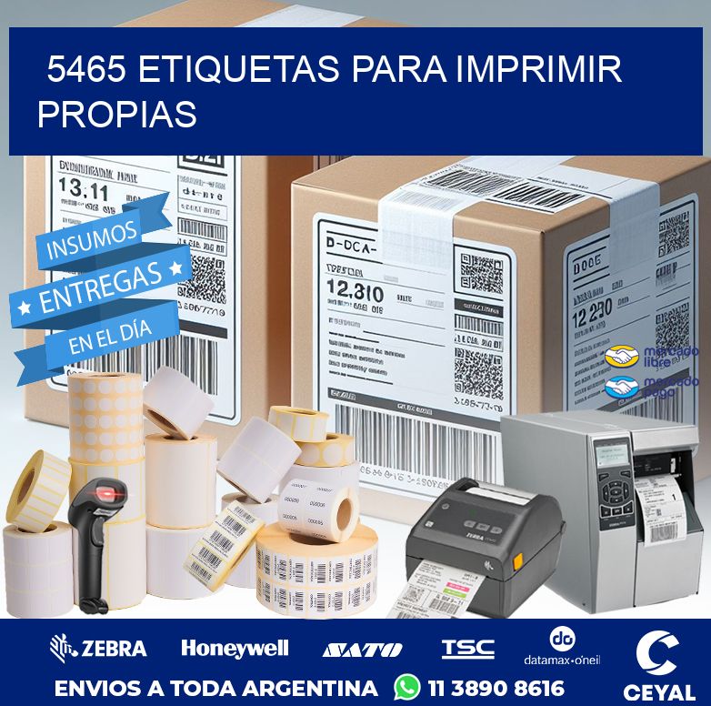 5465 ETIQUETAS PARA IMPRIMIR PROPIAS
