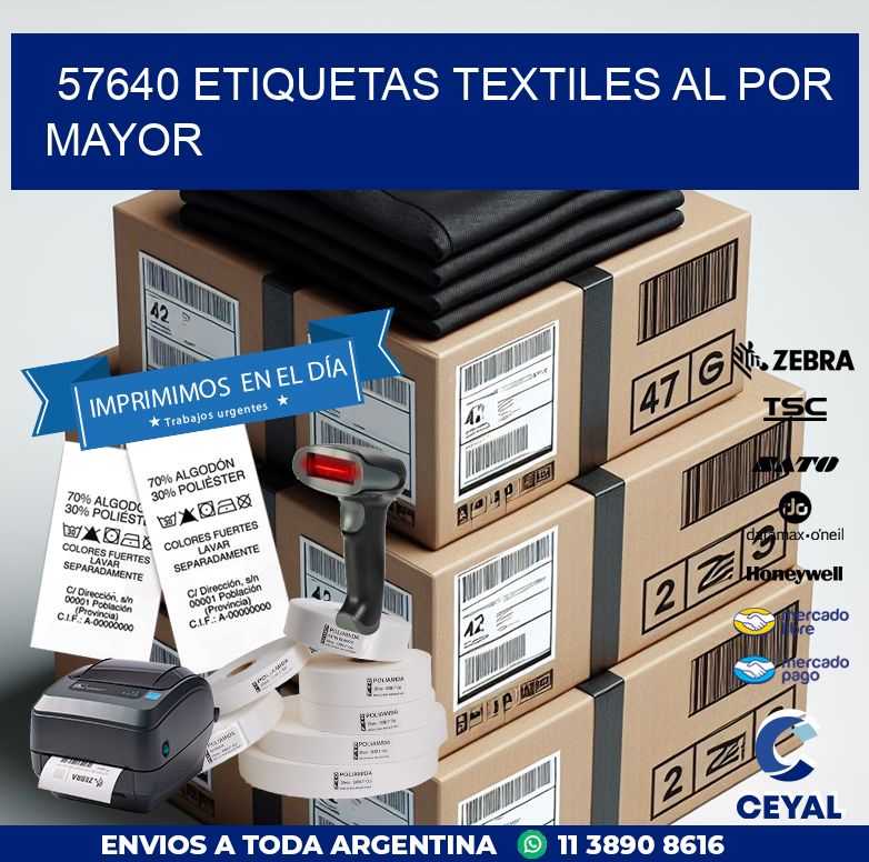 57640 ETIQUETAS TEXTILES AL POR MAYOR